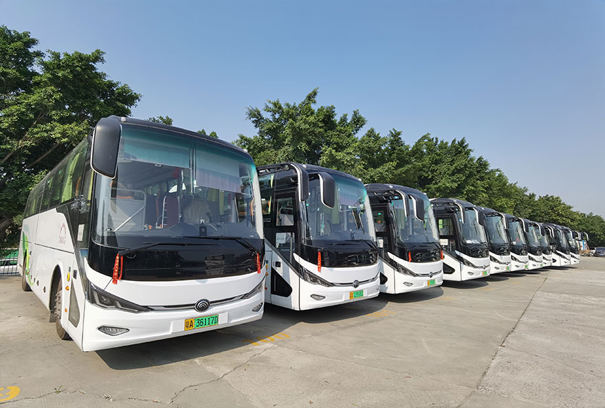 广东省广州市区企业团体旅游配带司机出租40-45-48人座大巴客车接送_广州租车包车用车 首选广州现达汽车租赁公司